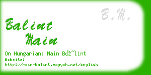 balint main business card